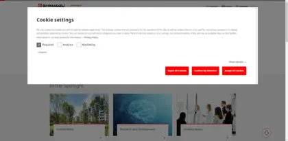 Screenshot of Shimadzu Schweiz GmbH