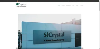 Screenshot of SiCrystal AG