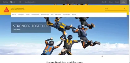 Screenshot of Sika Schweiz AG