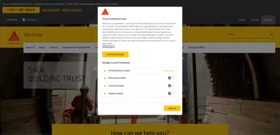 Screenshot of Sika AG