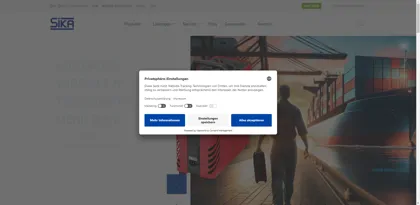 Screenshot of SIKA Dr. Siebert und Kühn GmbH & Co. KG