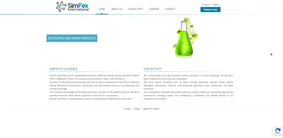 Screenshot of SIMFEX International