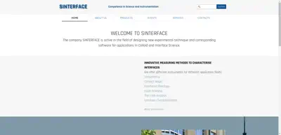 Screenshot of SINTERFACE Technologies