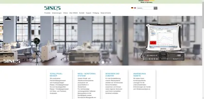 Screenshot of Sinus Meßtechnik GmbH