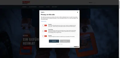Screenshot of SONAX GmbH