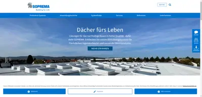 Screenshot of SOPREMA GmbH