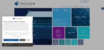 Screenshot of Spectrum Systementwicklung Microelectronic GmbH