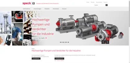 Screenshot of Speck Pumpen Walter Speck GmbH & Co. KG