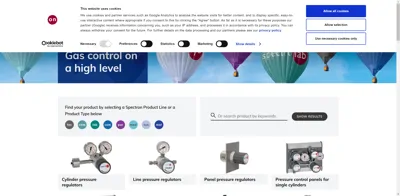 Screenshot of Spectron Gas Control Systems GmbH