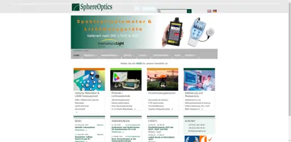 Screenshot of SphereOptics GmbH