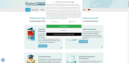 Screenshot of Comtext Fremdsprachenservice GmbH
