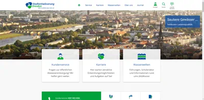 Screenshot of Stadtentwässerung Dresden GmbH