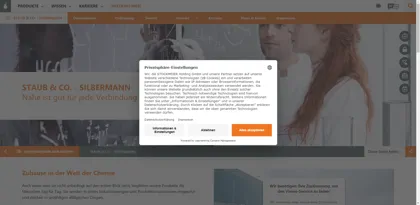 Screenshot of STAUB & CO. - SILBERMANN GmbH