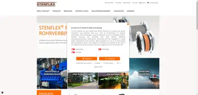 Screenshot of STENFLEX Rudolf Stender GmbH