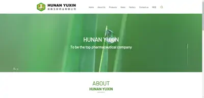 Screenshot of Hunan Yuxin Pharmaceutical Co., Ltd.