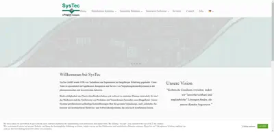 Screenshot of SysTec GmbH