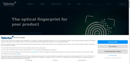 Screenshot of Tailorlux GmbH