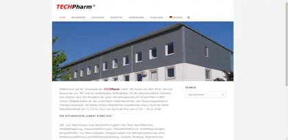 Screenshot of TECHPharm  GmbH