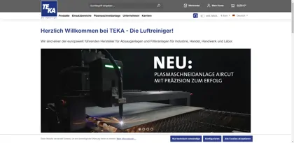 Screenshot of TEKA GmbH