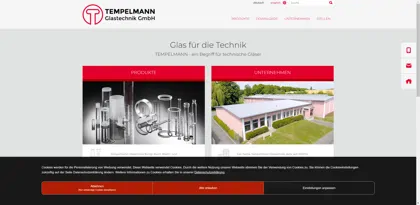 Screenshot of Tempelmann GmbH & Co KG