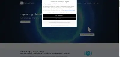 Screenshot of terraplasma GmbH