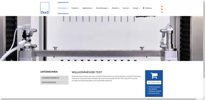 Screenshot of TesT GmbH