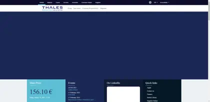 Screenshot of Thales Information Systems GmbH