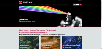 Screenshot of TOPTICA Photonics AG