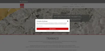 Screenshot of Tramaco GmbH