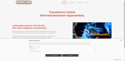 Screenshot of Transitherm GmbH