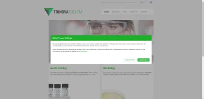 Screenshot of TRINOVA Biochem GmbH