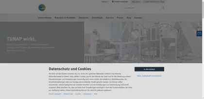 Screenshot of TUNAP Deutschland Vertriebs GmbH