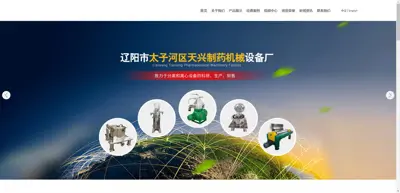 Screenshot of Tianxing Pharmaceutical Machinery Equipment, Taizihe District, Liaoyang City