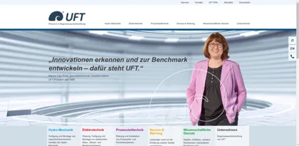 Screenshot of UFT-Umwelt- u.Fluidtechnik Dr.H.Brombach GmbH