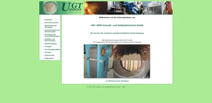 Screenshot of UGT 2000 GmbH