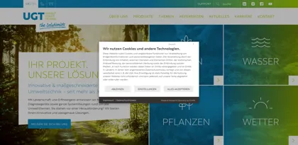 Screenshot of Umwelt-Geräte-Technik GmbH