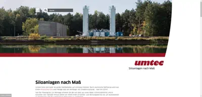 Screenshot of umtec Silo- und Schüttgutengeneering GmbH