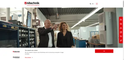 Screenshot of Unitechnik Cieplik & Poppek AG