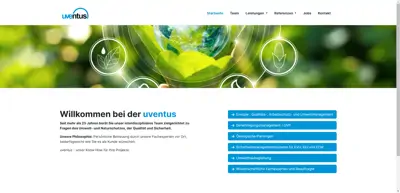 Screenshot of uventus Ges.f.neue Techn. in Umweltschutz und Stadtentwickl.mb