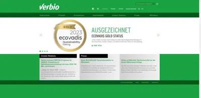 Screenshot of VERBIO Ethanol Schwedt GmbH & Co. KG