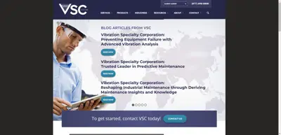 Screenshot of VSC (Vibration Speciality Corporation)