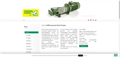 Screenshot of VICTOR Pumpen GmbH