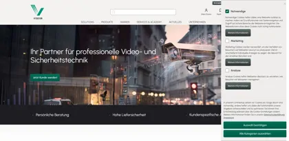 Screenshot of Videor Technical E. Hartig GmbH