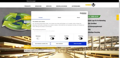 Screenshot of Vink Kunststoffe GmbH