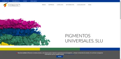 Screenshot of Pigmentos Universales, S.L.U.