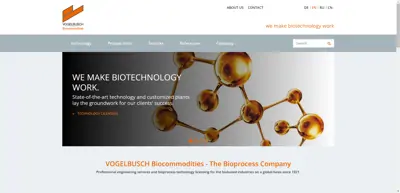 Screenshot of Vogelbusch Biocommodities GmbH