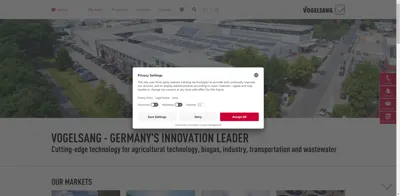 Screenshot of Vogelsang GmbH & Co. KG