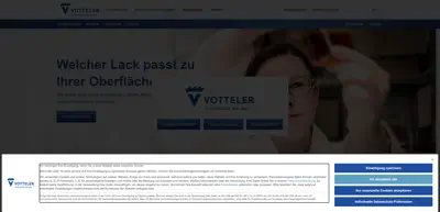 Screenshot of Votteler Lackfabrik GmbH & Co. KG