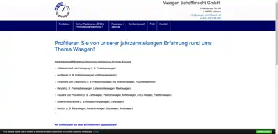 Screenshot of Waagen Scheffknecht GmbH