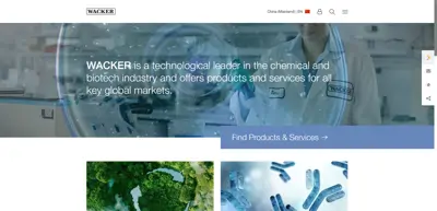 Screenshot of Wacker Chemie AG